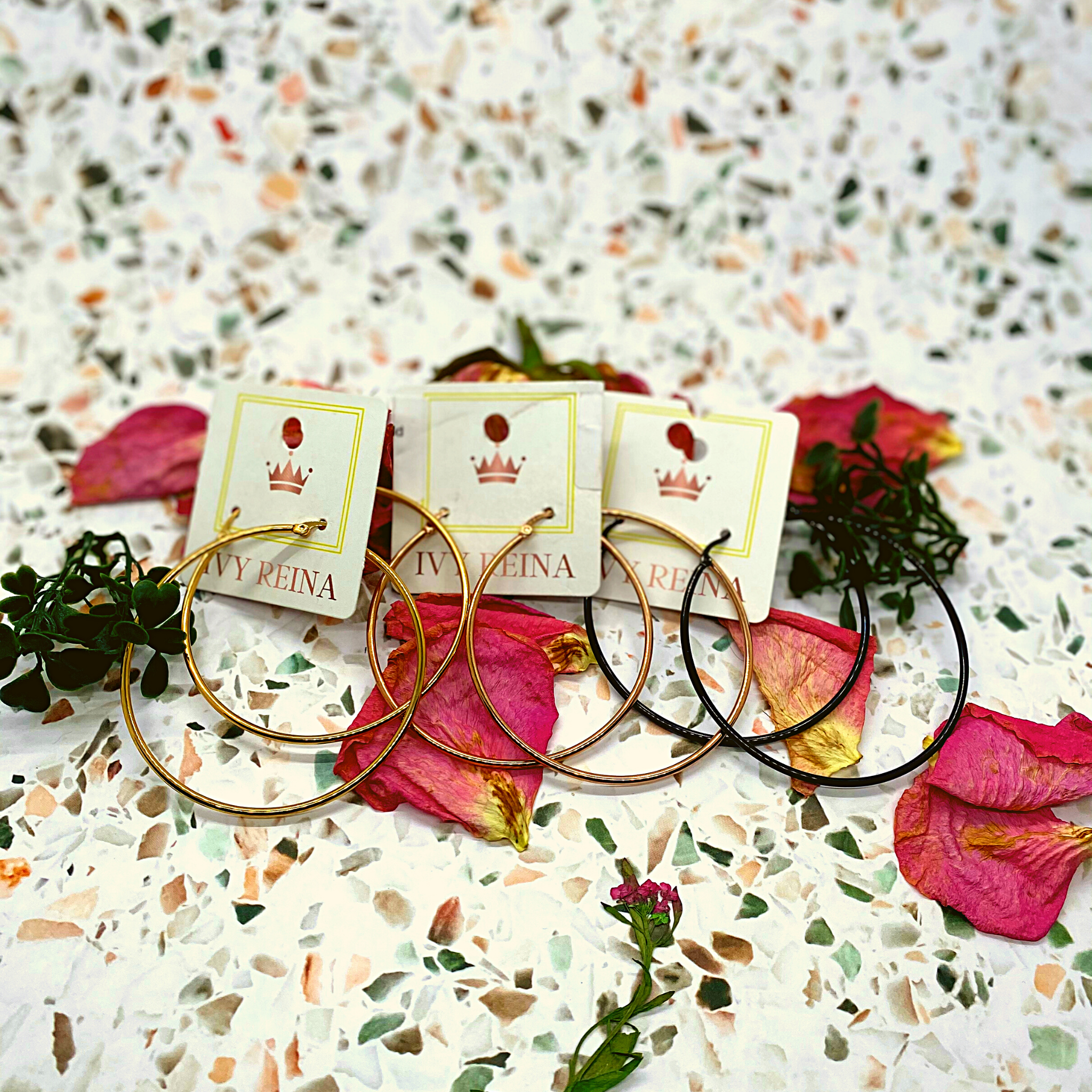 Brown Katherine Hoops Accessories