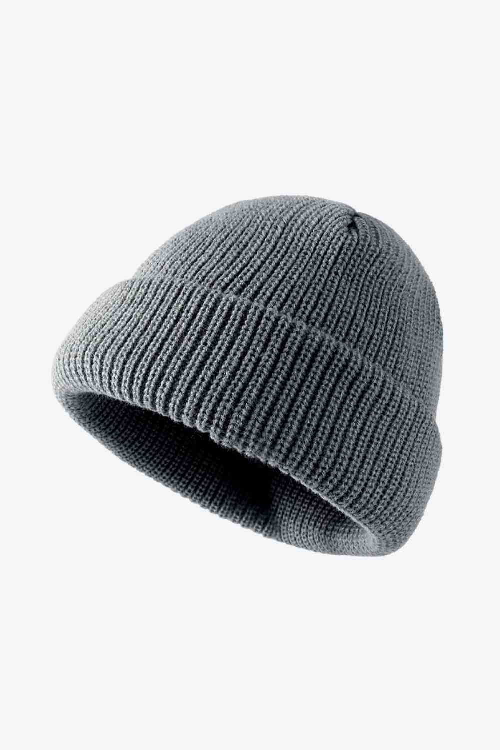 Dark Slate Gray Calling For Winter Rib-Knit Beanie Winter Accessories