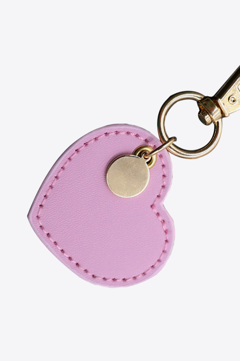 Lavender Assorted 4-Pack Heart Shape PU Leather Keychain Key Chains