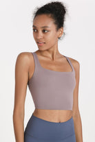 Misty Rose Never Miss Crisscross Open Back Cropped Sports Cami activewear