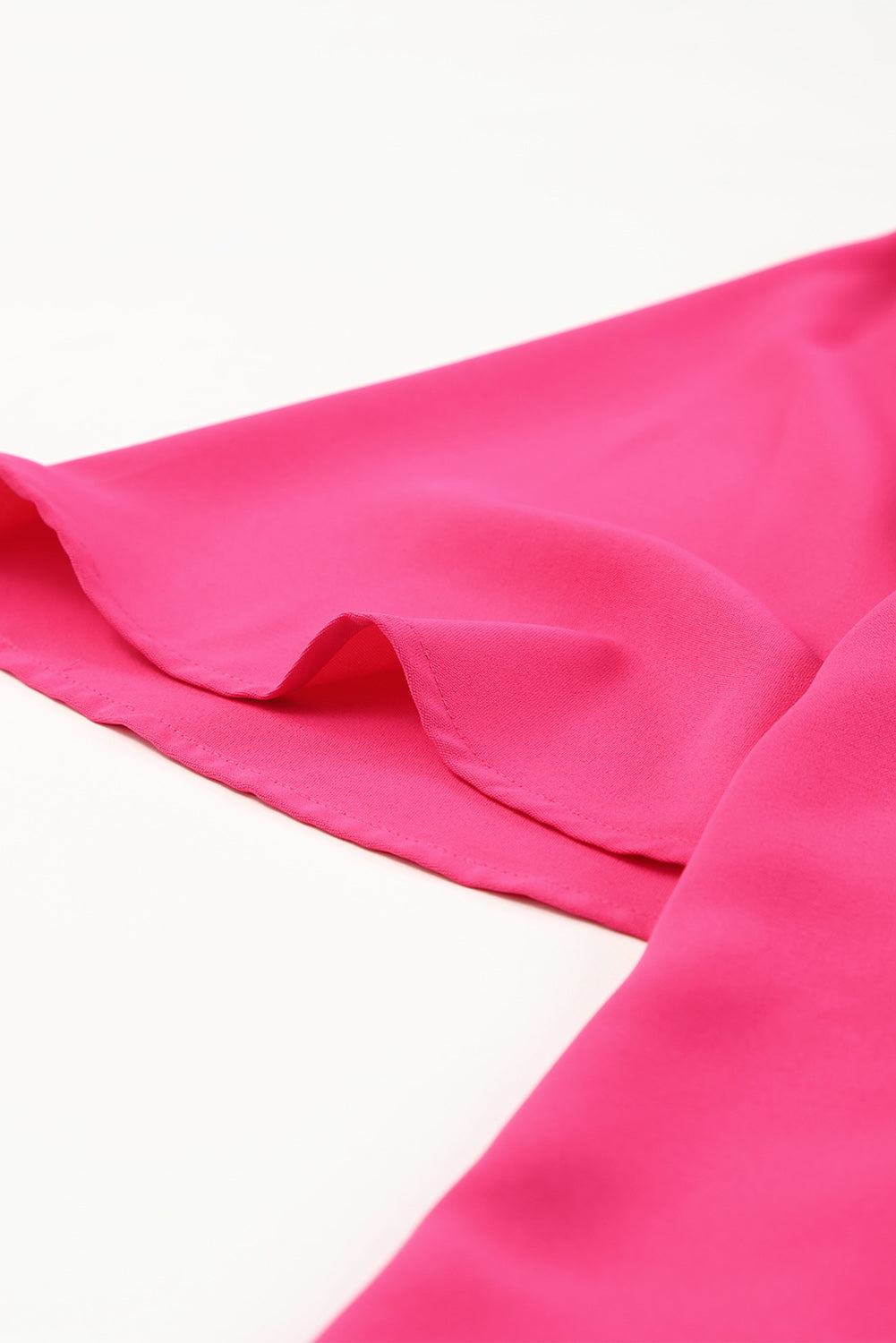 Pale Violet Red V-Neck Cloak Sleeve Blouse Clothing