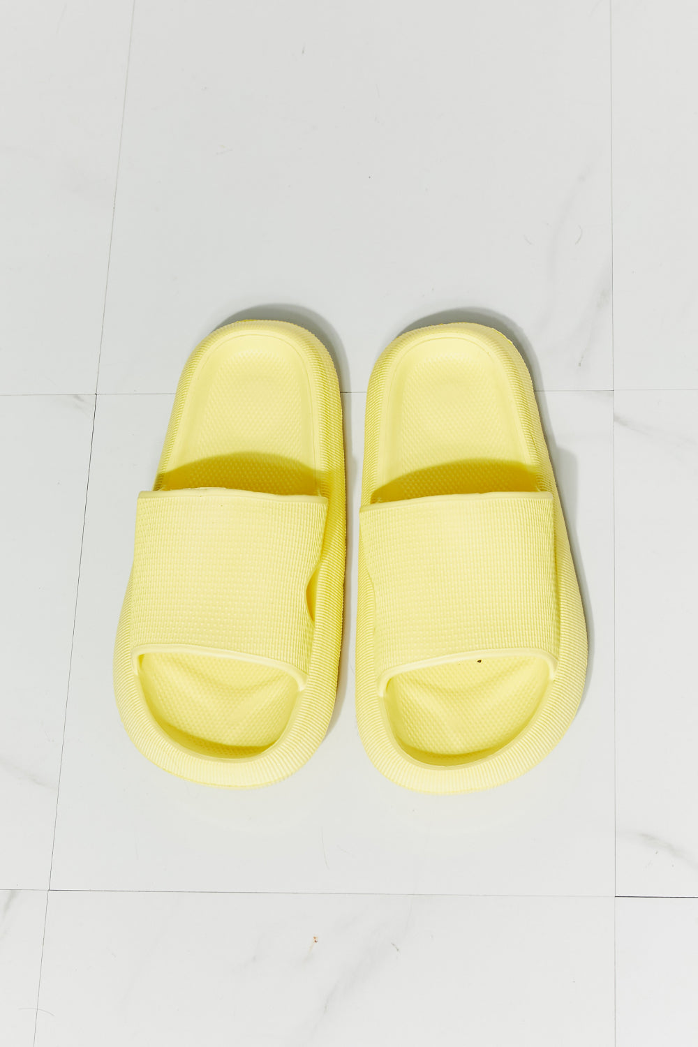 Light Gray MMShoes Arms Around Me Open Toe Slide in Yellow Accessories