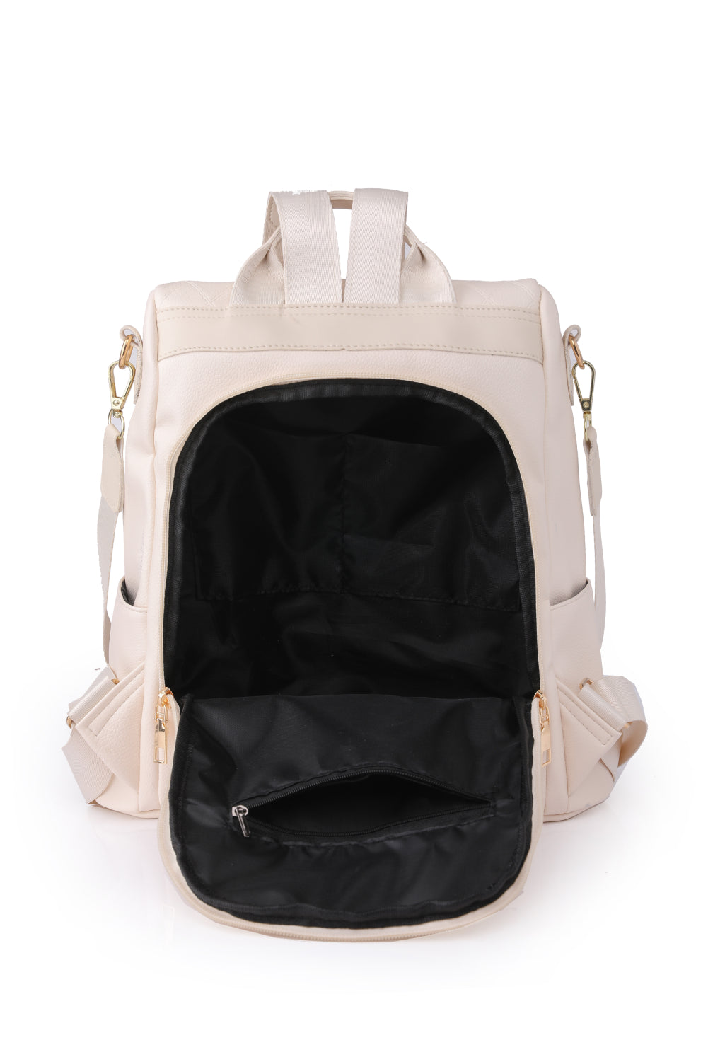Light Gray Pum-Pum Zipper Backpack Clothing