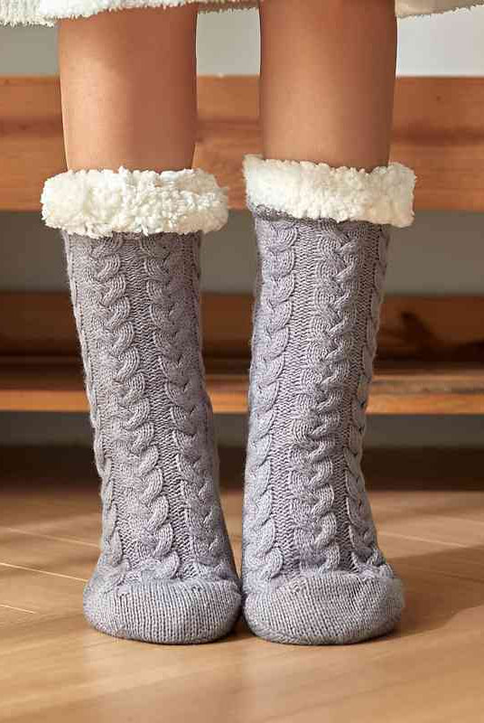 Dim Gray When You Believe Contrast Winter Socks Gifts