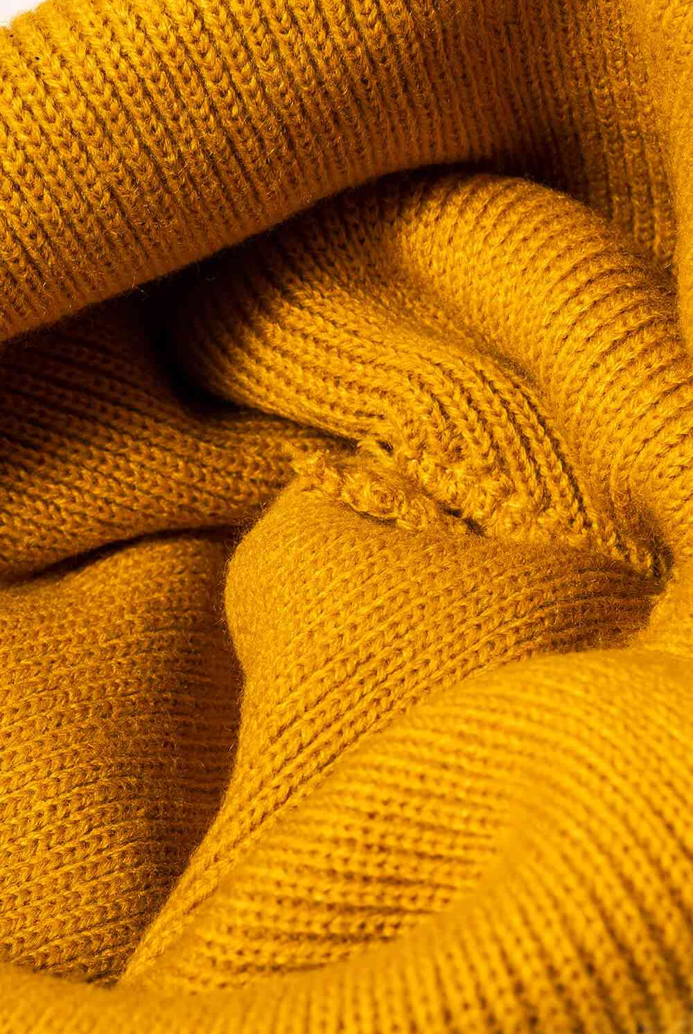 Dark Goldenrod Confetti Rib-Knit Cuff Beanie Winter Accessories