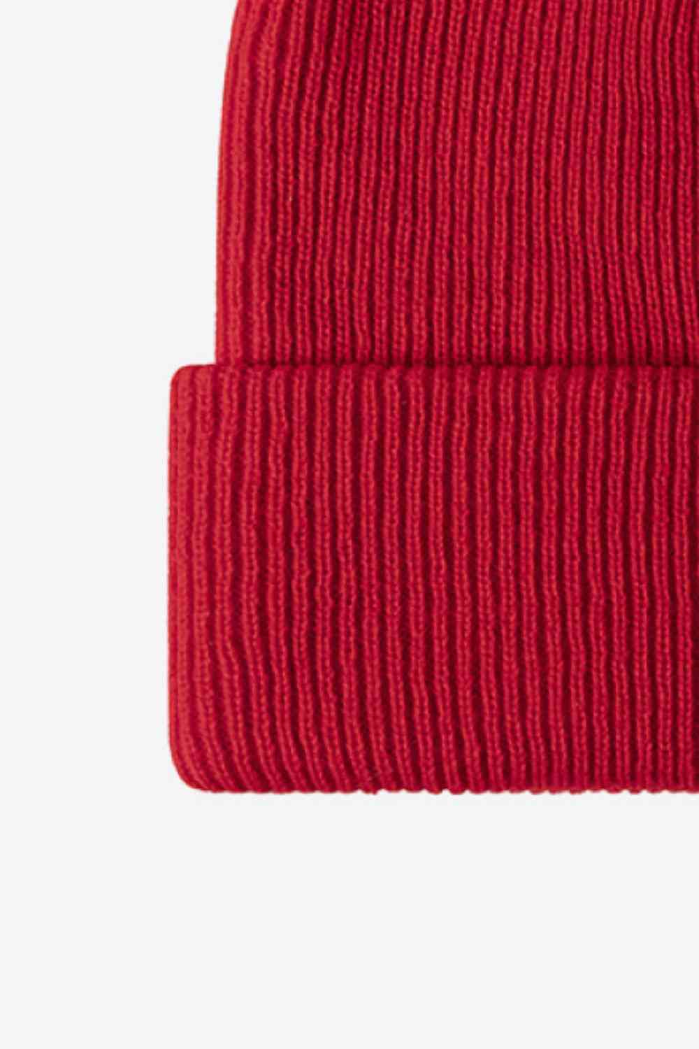 Firebrick Warm Winter Knit Beanie Winter Accessories