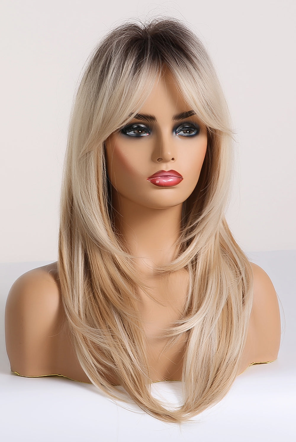 Light Gray Kiss Mid-Length Wave Synthetic Wigs 24'' Wigs