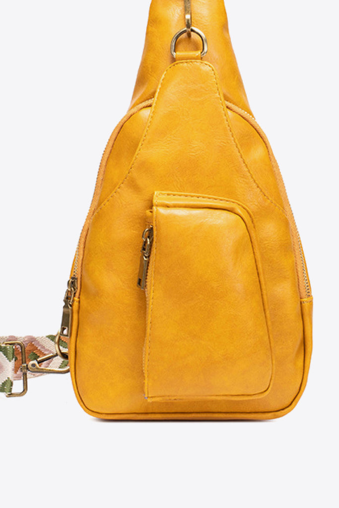 Goldenrod All The Feels PU Leather Sling Bag Handbags