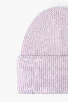 Lavender M Rib-Knit Cuff Beanie Winter Accessories