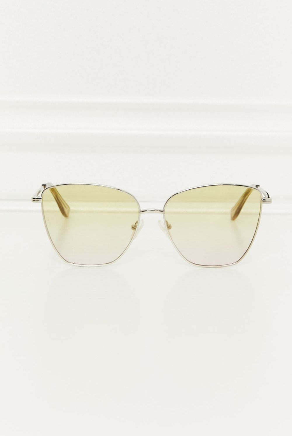 Beige Livin Metal Frame Full Rim Sunglasses Sunglasses