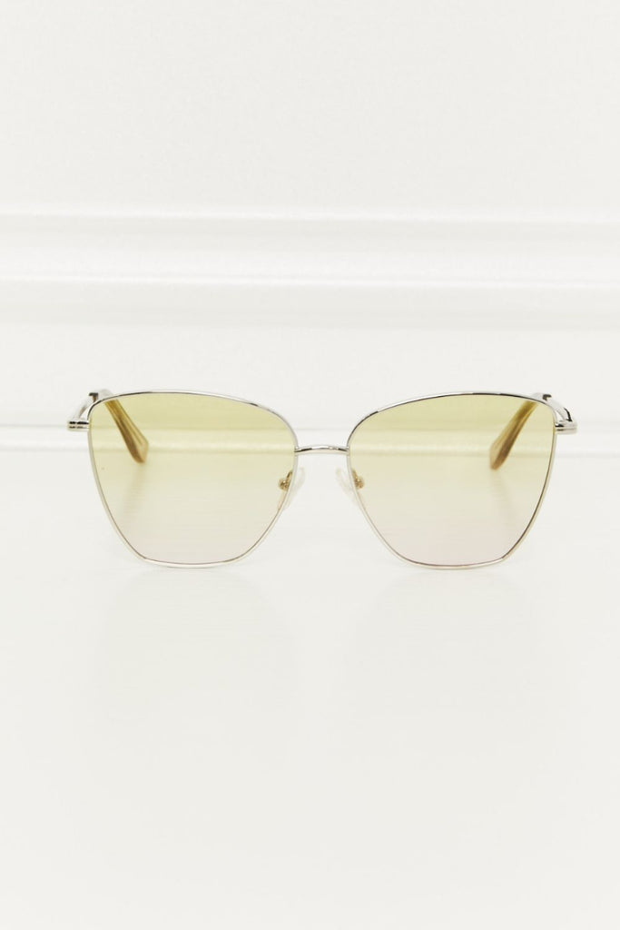 Beige Livin Metal Frame Full Rim Sunglasses Sunglasses