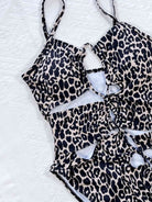 Black Leopard Cutout Tied One-Piece Swimsuit Trends