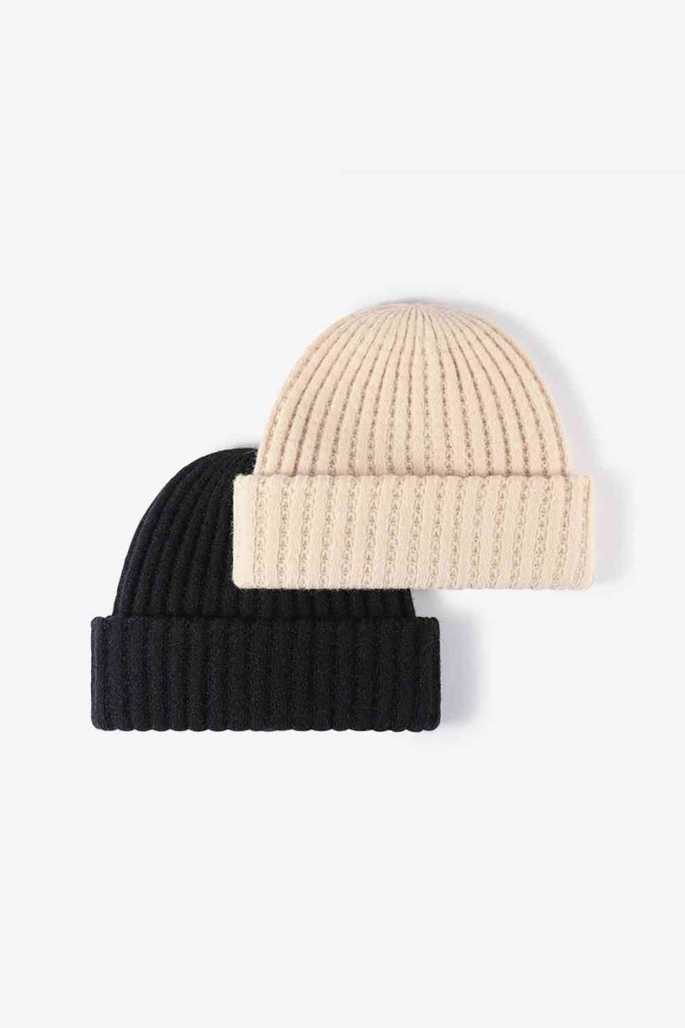 White Smoke Wide Rib Beanie Winter Accessories