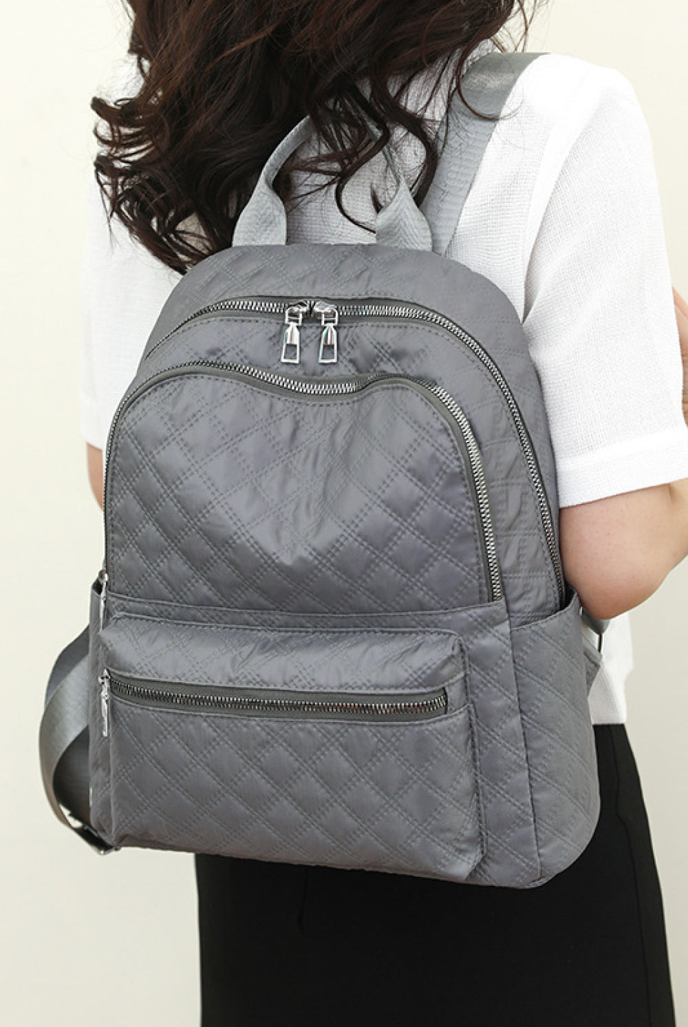 Slate Gray Barbie Dreams Medium Polyester Backpack Handbags