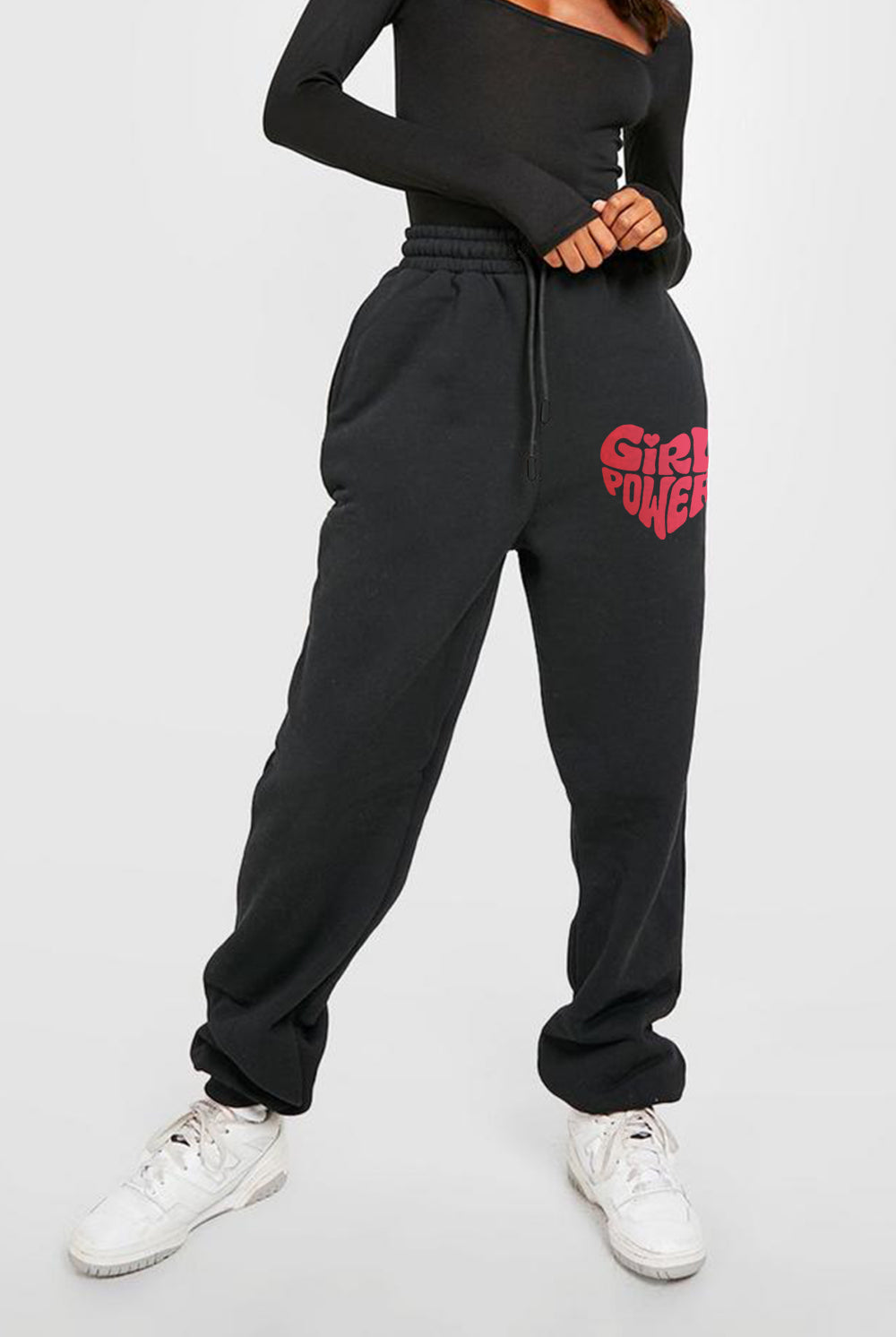 Lavender Simply Love Full Size GIRL POWER Graphic Sweatpants Sweatpants