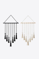 White Smoke Tassel Wall Hanging Home