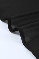 Black Plus Size Tie Front Crop Top Clothes