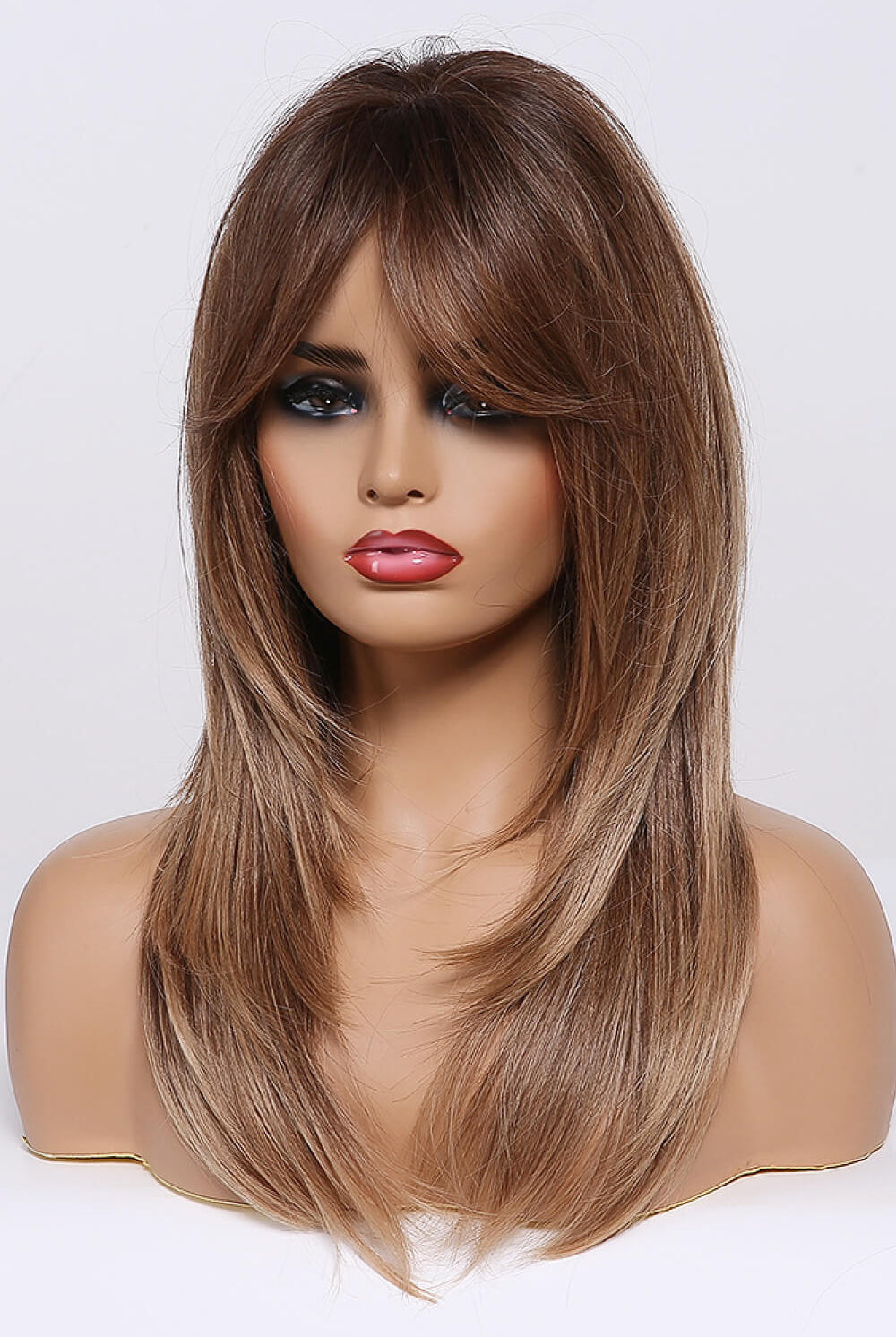 Light Gray Kiss Mid-Length Wave Synthetic Wigs 24'' Wigs