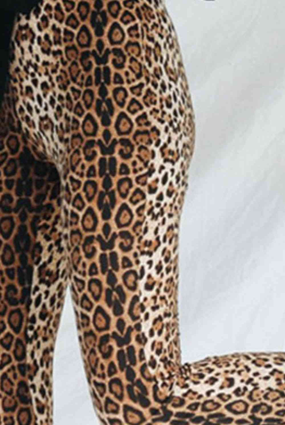 Gray Leopard Print Flare Leg Pants Trends
