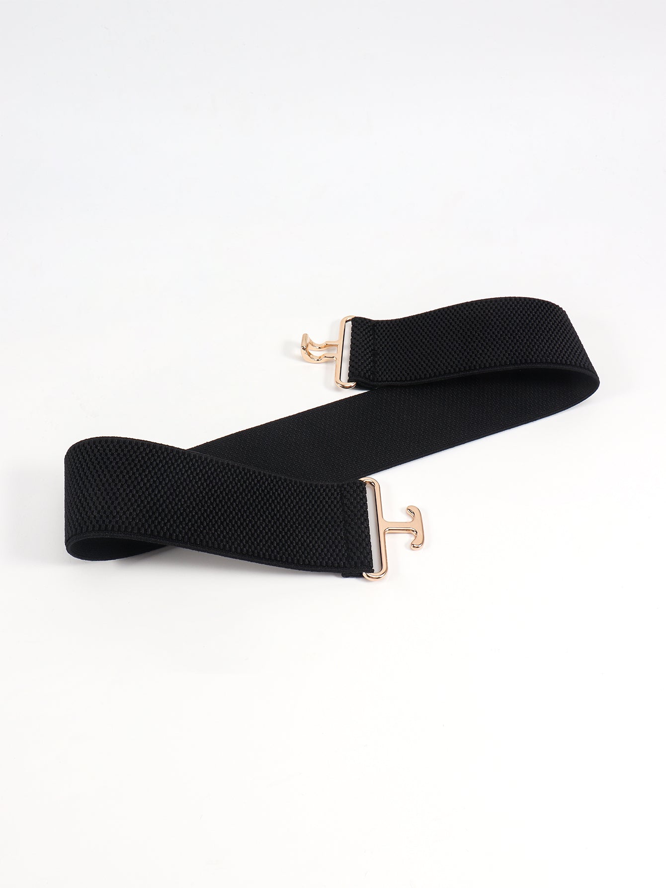 Black Timeless Classic Elastic Wide Belt Belts