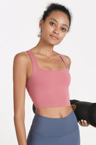 White Smoke Never Miss Crisscross Open Back Cropped Sports Cami activewear