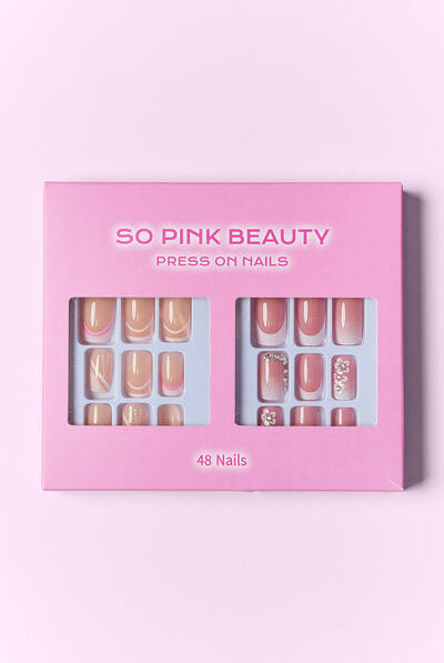 Misty Rose SO PINK BEAUTY Press On Nails 2 Packs Valentine's Day
