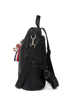 Black Pum-Pum Zipper Backpack Clothing