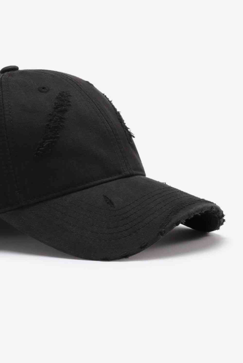 White Smoke Basic Distressed Adjustable Baseball Cap Hats