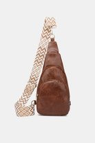 White Smoke PU Leather Sling Bag Handbags
