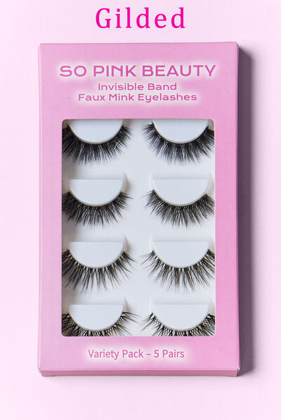 Misty Rose SO PINK BEAUTY Faux Mink Eyelashes Variety Pack 5 Pairs Valentine's Day