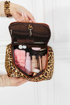 Dark Slate Gray Printed Makeup Bag with Strap Handbags
