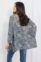 Dark Slate Gray Melody Full Size Snake Print Chiffon Kimono Plus Size Clothes