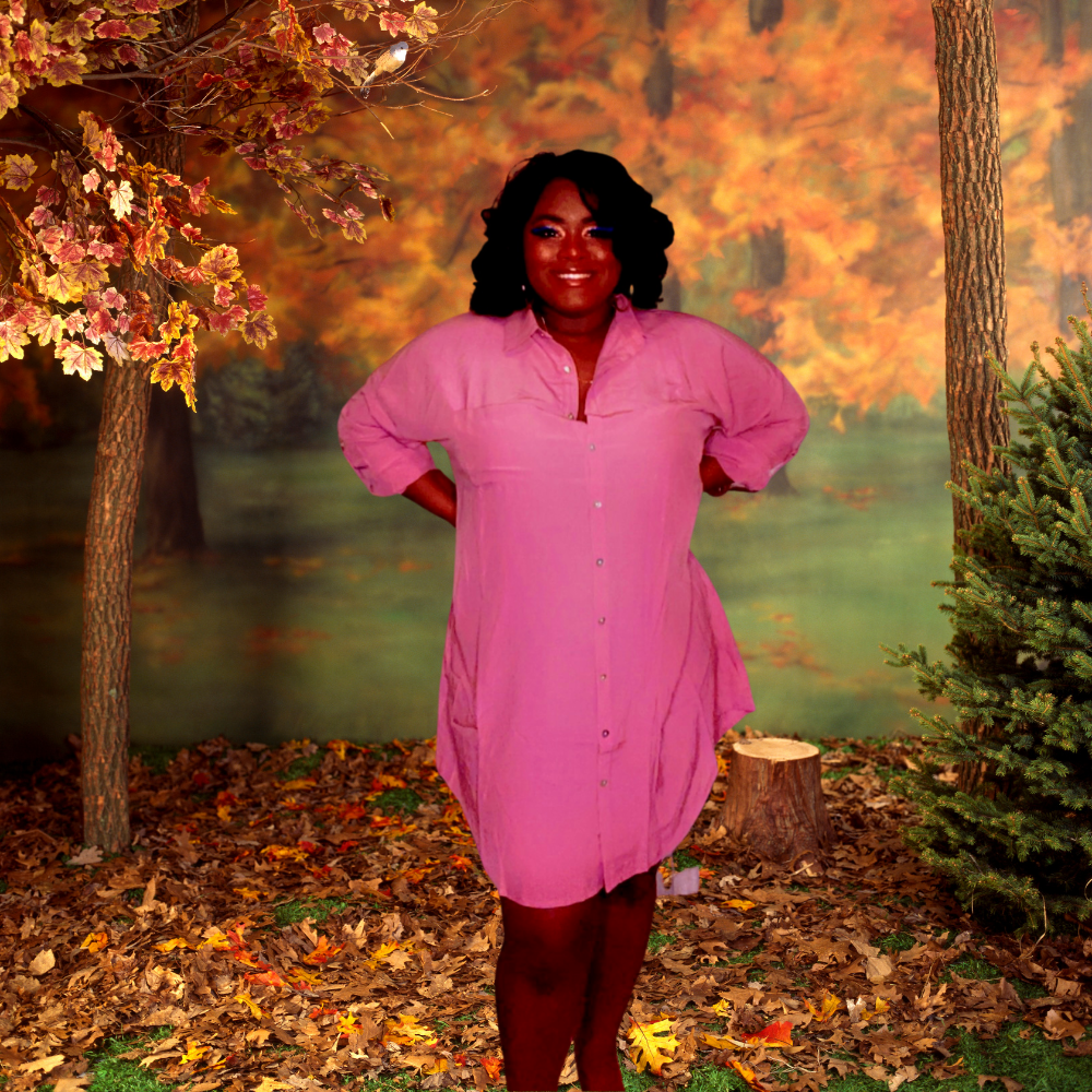 Pale Violet Red Mya Plus Size Button Down Dress Plus Size Dresses