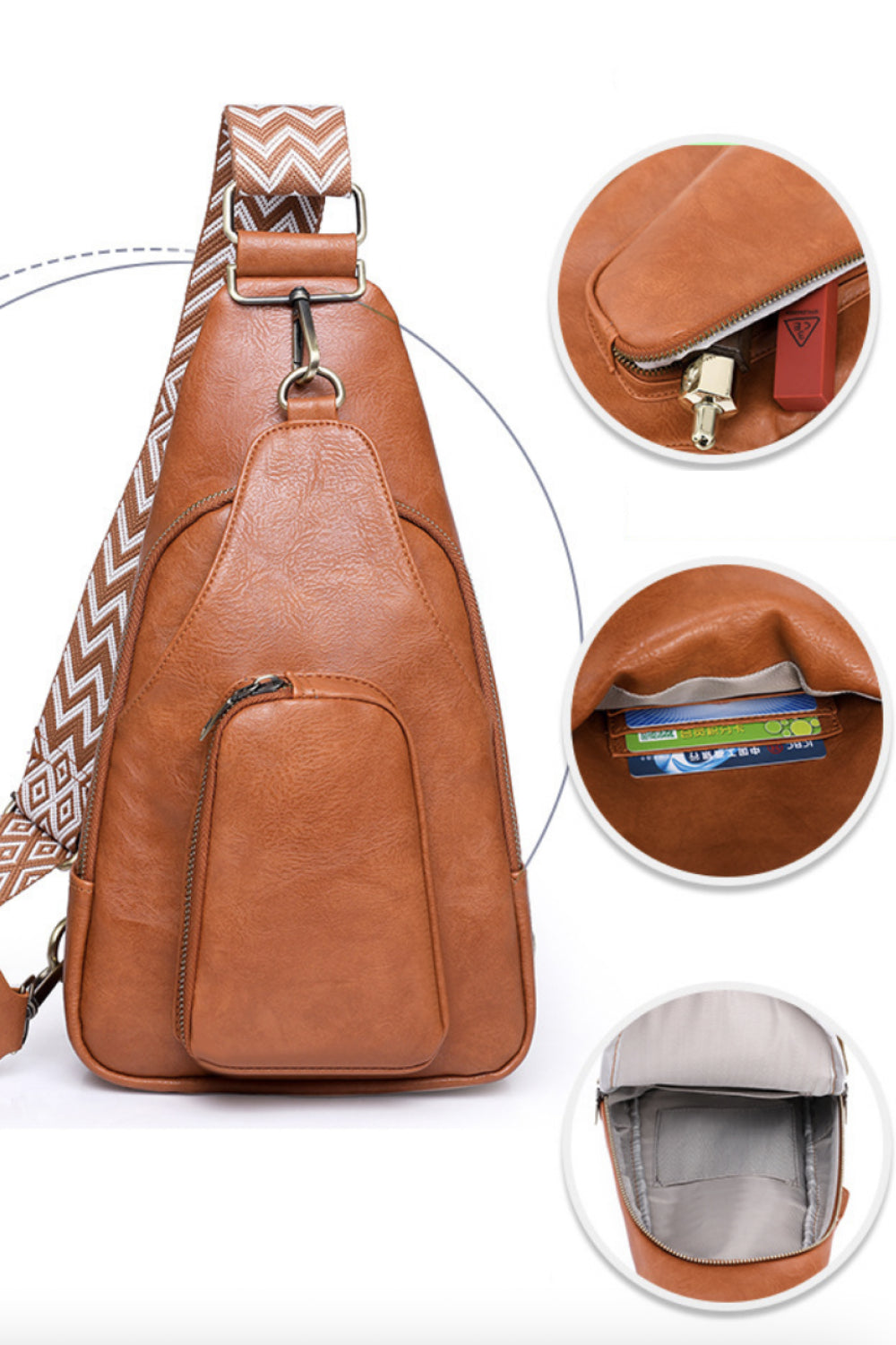 Sienna Adored Take A Trip PU Leather Sling Bag Handbags