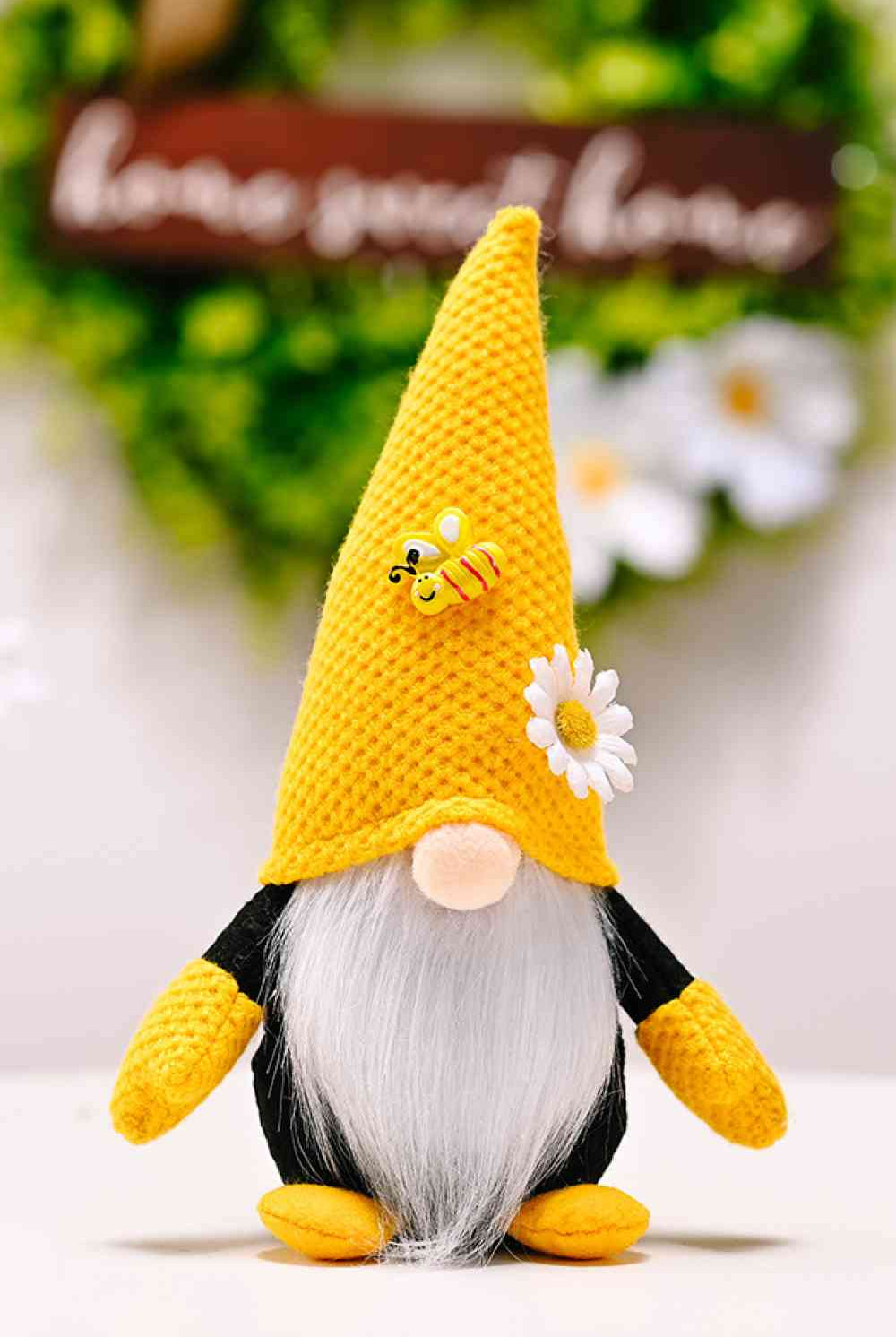 Dark Olive Green Bee and Flower Decor Faceless Gnome Gifts
