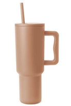 Rosy Brown Hydrate Monochromatic Stainless Steel Tumbler with Matching Straw Cups