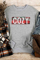 Gray COZY Graphic Drop Shoulder Sweatshirt Gifts