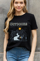 Dark Slate Gray Simply Love Full Size GREAT OUTDOORS Graphic Cotton Tee Tops