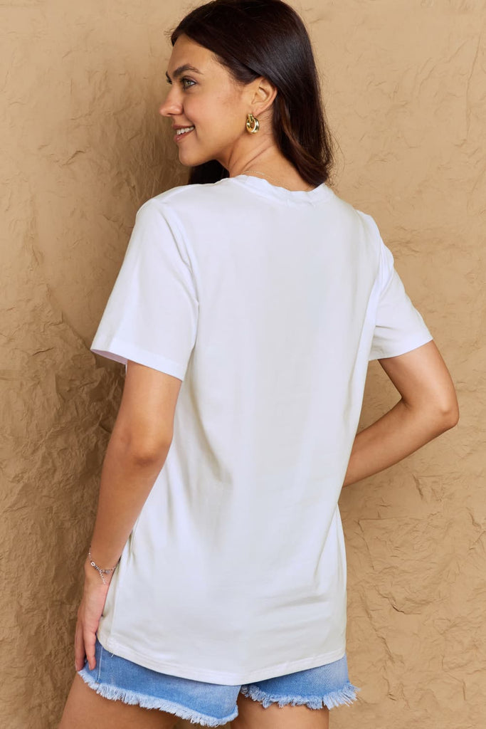 Rosy Brown Simply Love Full Size GRATEFUL Flower Graphic Cotton T-Shirt Graphic Tees