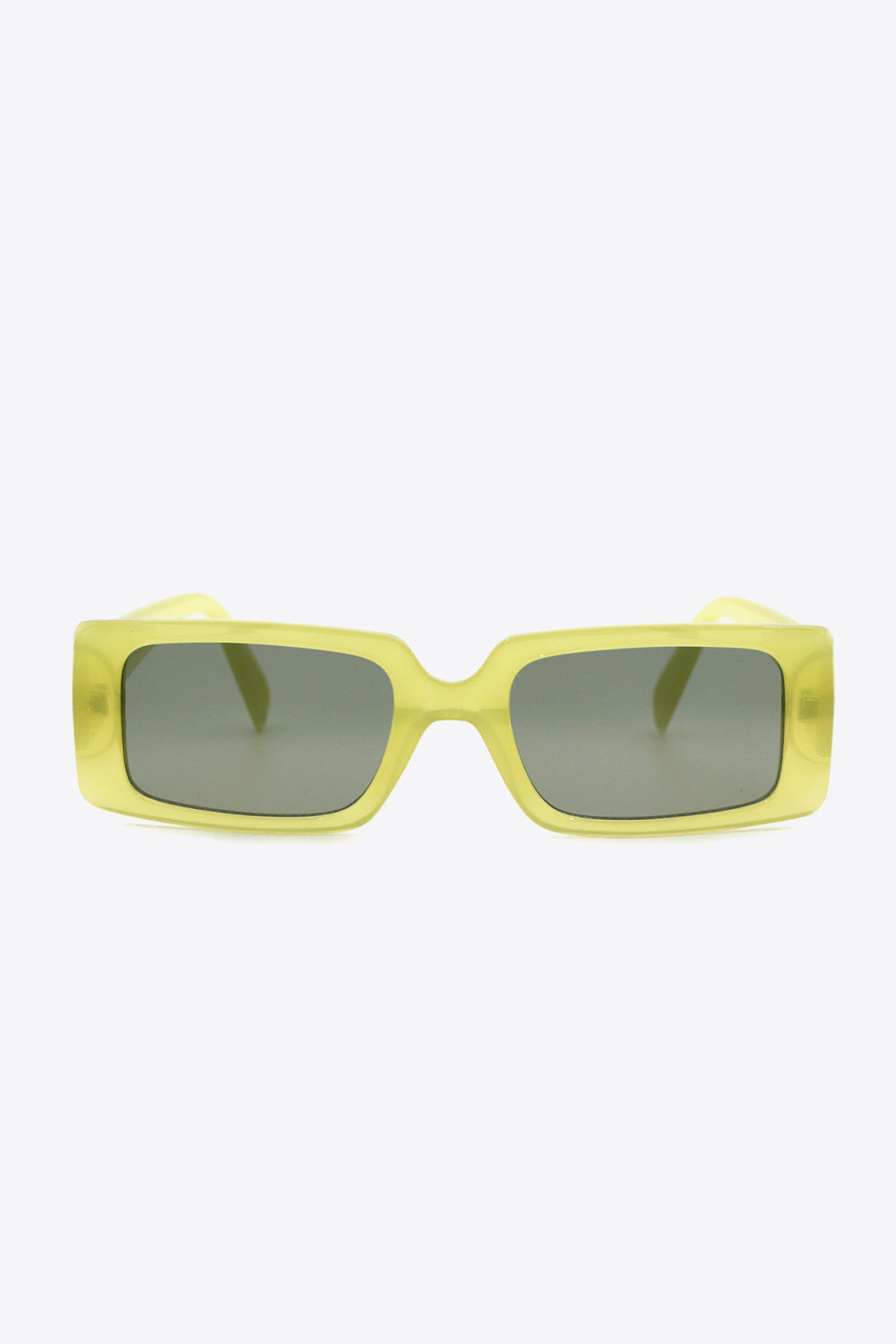 White Smoke The Sound Of Rain UV400 Polycarbonate Rectangle Sunglasses Sunglasses