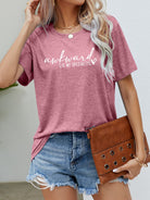 Rosy Brown AWKWARD IS MY SPECIALTY Graphic Tee