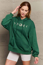 Tan Simply Love Simply Love Full Size Dropped Shoulder Lunar Phase Graphic Hoodie Sweatshirts