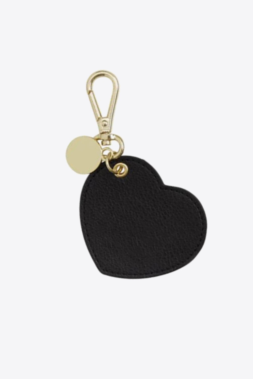 White Smoke Assorted 4-Pack Heart Shape PU Leather Keychain Key Chains