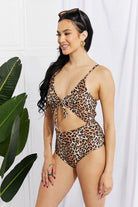 Light Gray Marina West Swim Lost At Sea Cutout One-Piece Swimsuit Swimwear