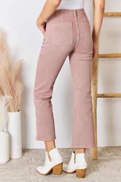 Gray RISEN Full Size High Rise Ankle Flare Jeans Valentine's Day