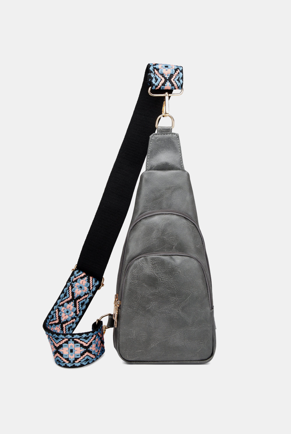 Dark Slate Gray PU Leather Sling Bag Handbags