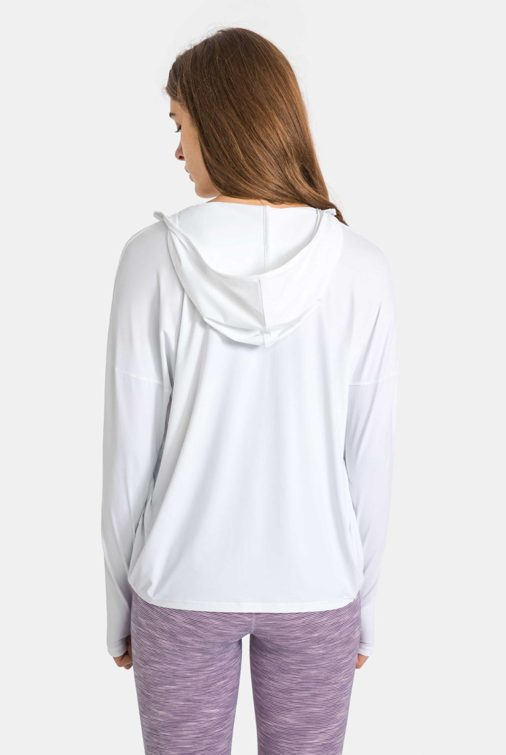 White Smoke Sweat Now Shine Later Zip Up Dropped Shoulder Hooded Sports Jacket activewear