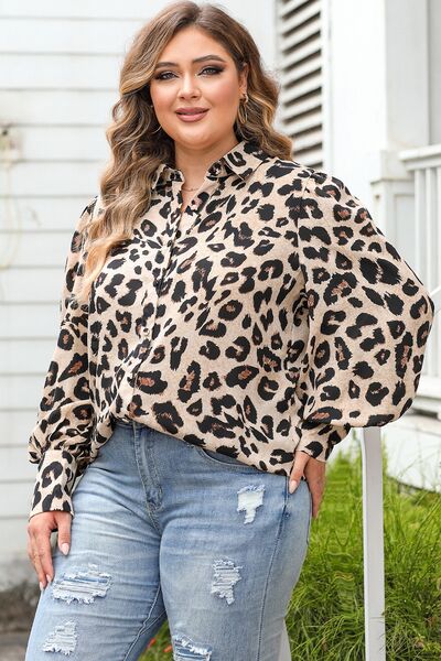 Light Gray Plus Size Printed Long Sleeve Shirt Trends