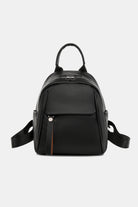 Dark Slate Gray Small PU Leather Backpack Handbags