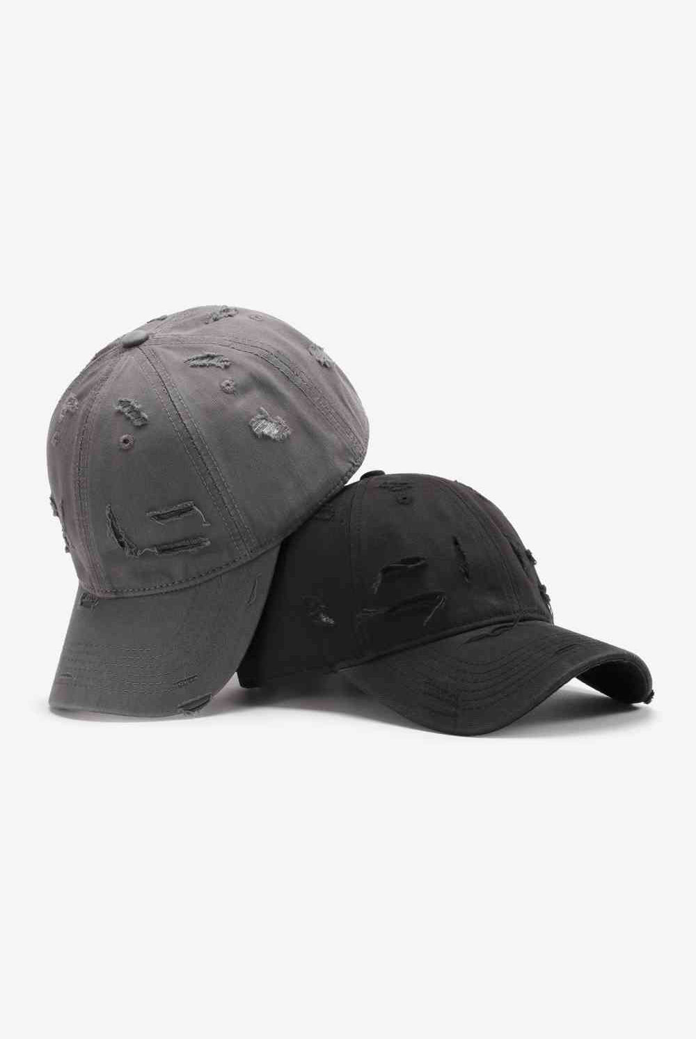 Dark Slate Gray Distressed Adjustable Baseball Cap Gifts